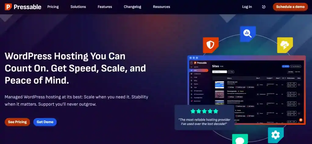 Pressable hosting